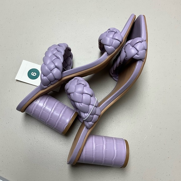 Women's Basil Mule Heels - A New Day Size: 9 Lilac Purple - Picture 2 of 5